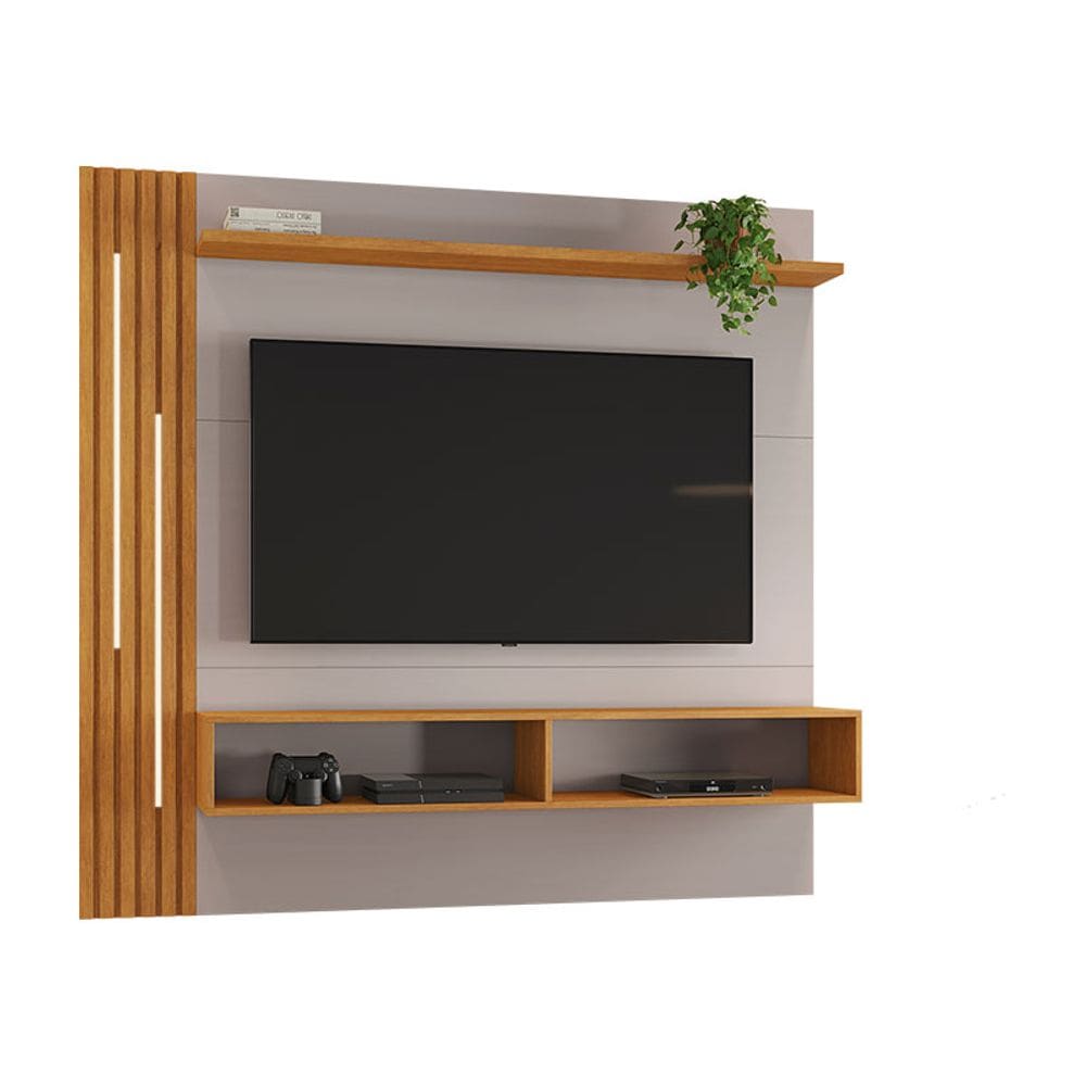 Painel para TV até 65 Polegadas Agrado JCM Móveis Off/Cinamomo