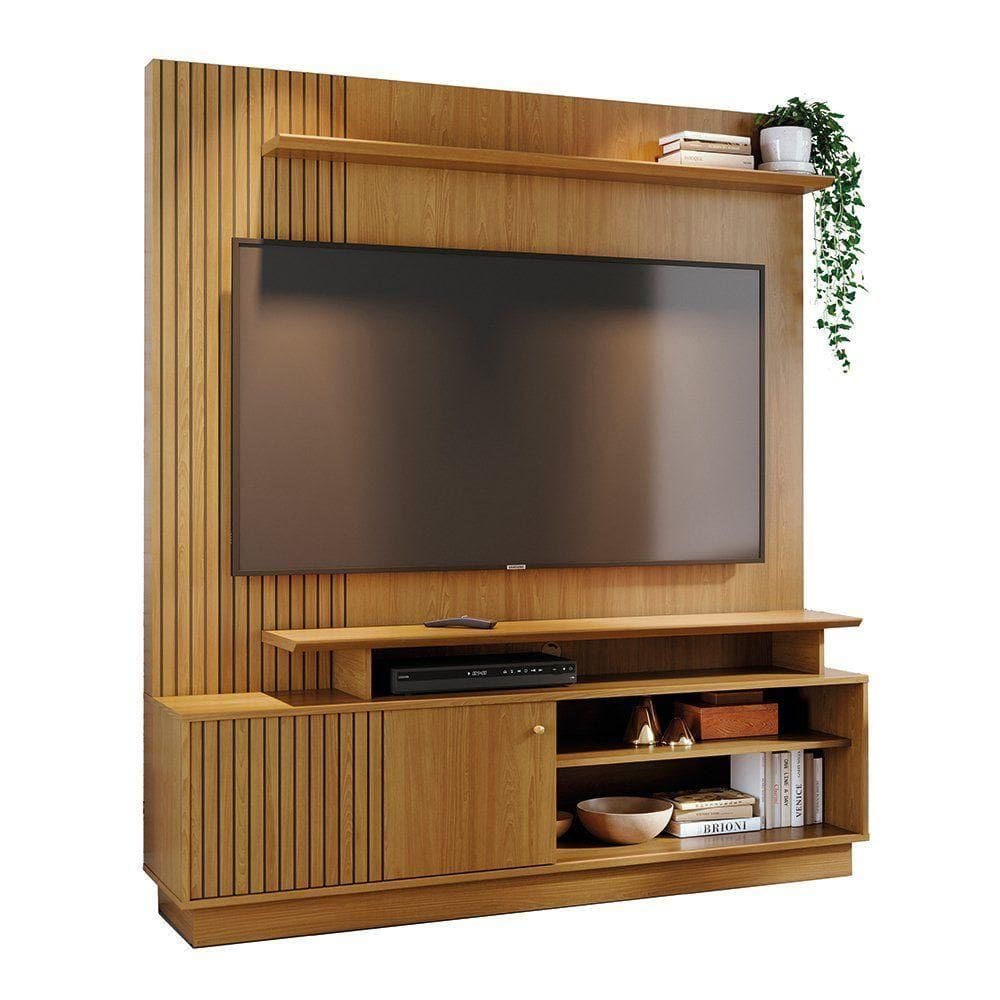 Combo Home + Painel Para 60 Polegadas Ares - 7 Decor Cumaru