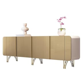 Balcão Buffet Saluti 4 Portas Off White-champanhe Hb Móveis Off White-champanhe