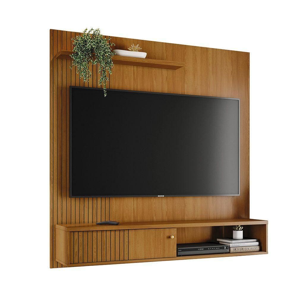 Painel Bancada Suspensa Para 60 Polegadas Aurora - 7 Decor Cumaru