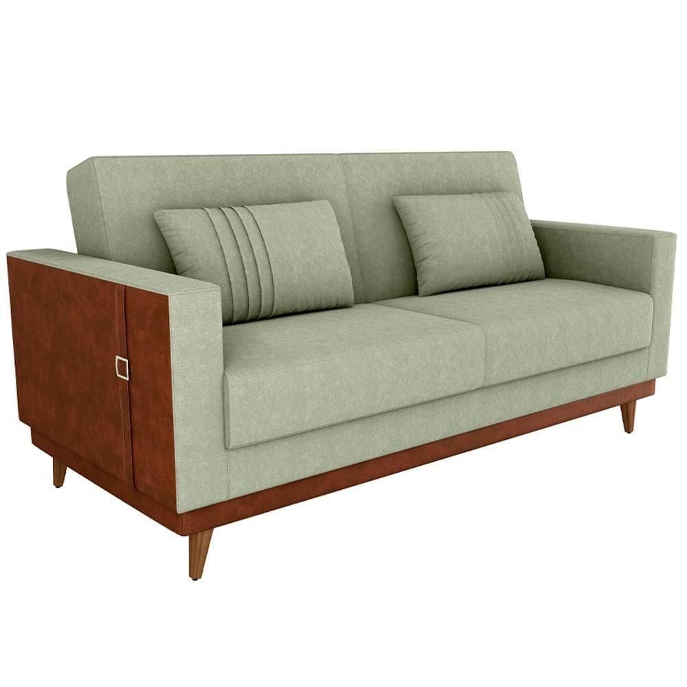 Sofa Cama 2 Lugares 203 Cm Esther Boucle Corino Whisk Milani Store Oliva