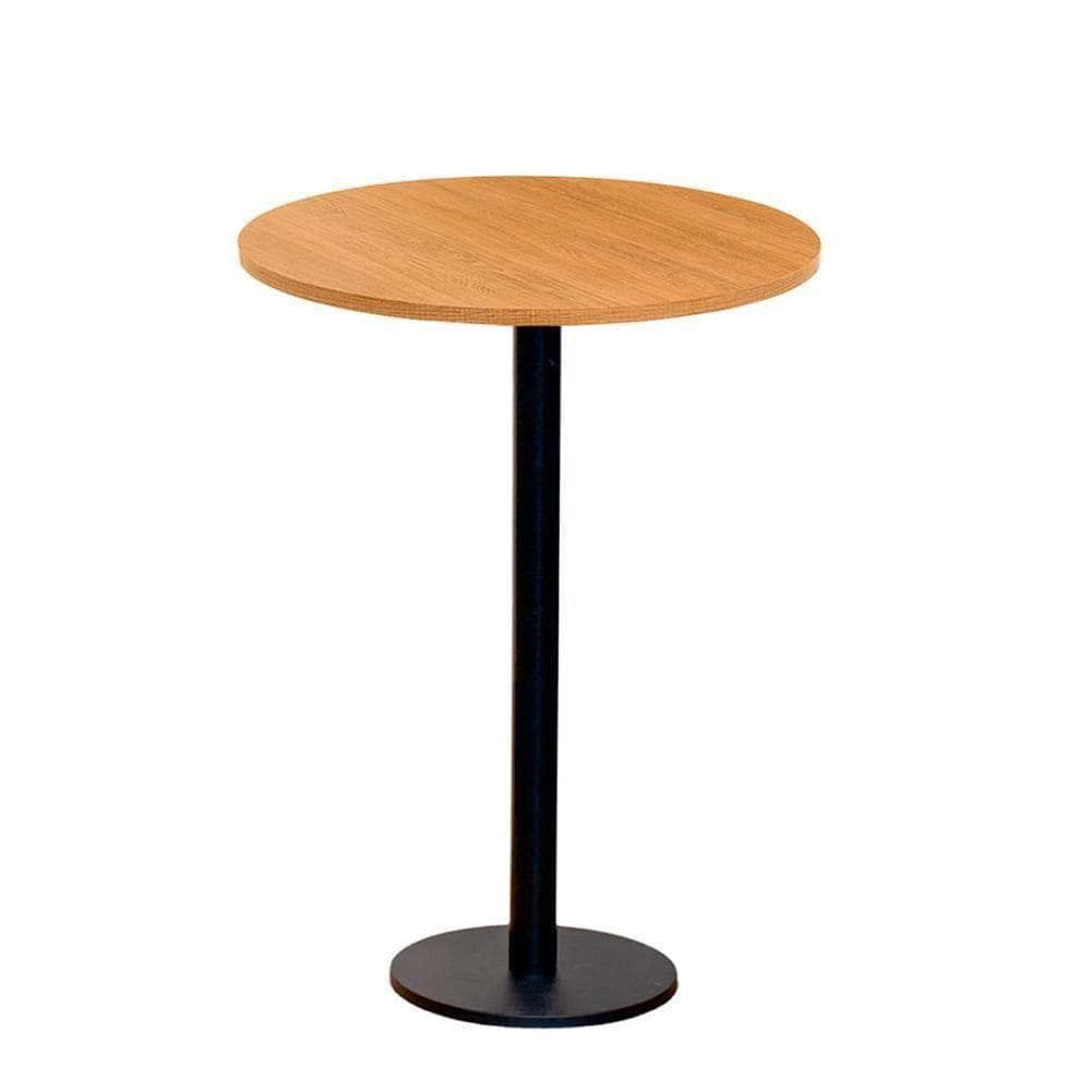 Mesa Pisa Beta Bistrô Fratini 107,50cm (a) Disco Redondo Preto Tampo Mdp Redondo Samba 80cm (l)