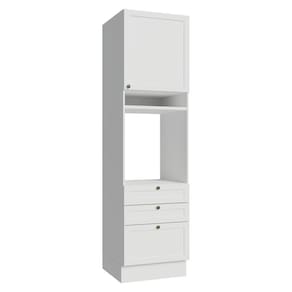 Torre Quente 60 Cm 1 Porta 3 Gavetas Branco Vik Madesa Branco
