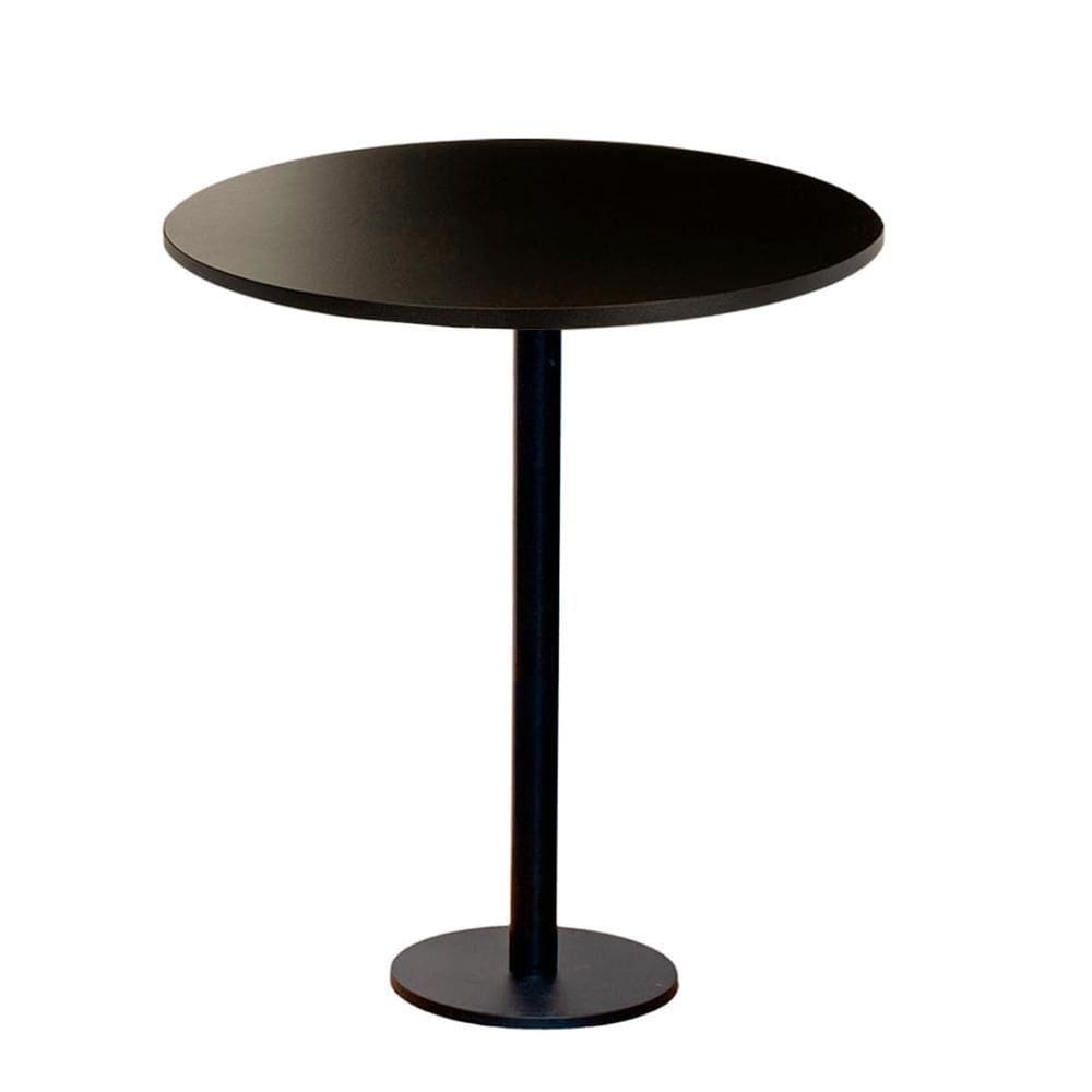 Mesa Pisa Beta Bistrô Fratini 107,50cm (a) Disco Redondo Preto Tampo Mdp Redondo Preto 70cm (l)