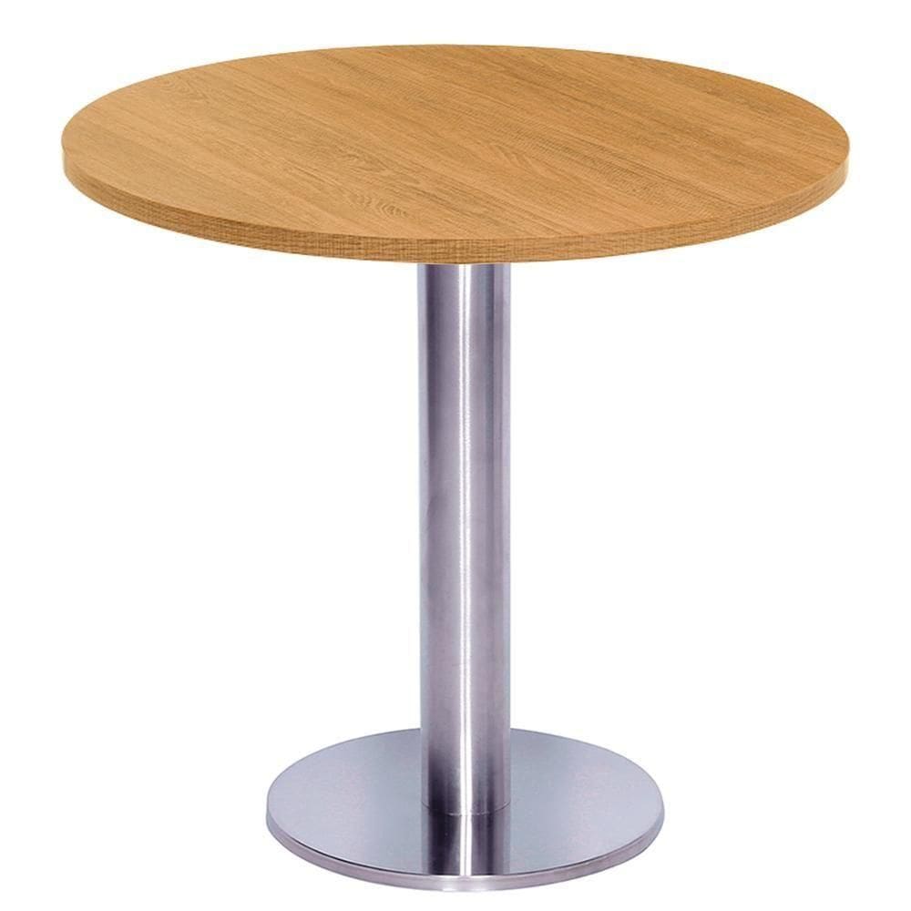 Mesa Beta Big Inox 75 Cm (alt) Disco Redondo Tampo Mdp Redondo 80 Cm (larg) X 2,50 Cm (alt) Samba