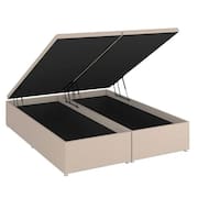 Base Baú Linho Bege Casal (138x188x39) - Ortobom