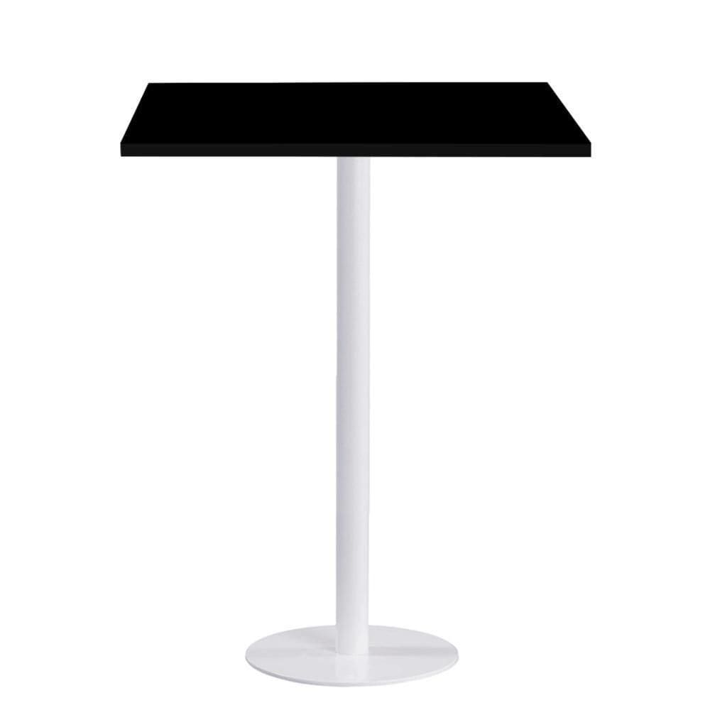 Mesa Pisa Beta Bistrô Fratini 107,50cm (a) Disco Redondo Branco Tampo Mdp Quadrado Branco 70cm( L)