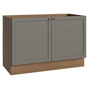 Balcão Gabinete De Pia 120 Cm (sem Tampo) Rustic/cinza Vik Madesa Rustic/cinza