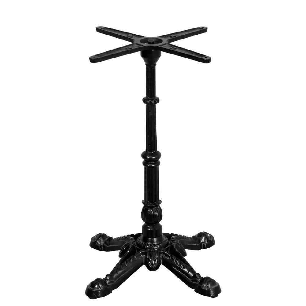 Base De Mesa Apus Em Ferro Preto 75 Cm (alt) Tampo Mdp Quadrado Castanheira 70cm (larg) X 2,5cm Alt