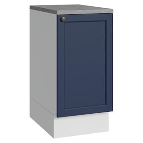 Balcão De Cozinha 40 Cm 1 Porta Branco/azul Vik Madesa Branco/azul