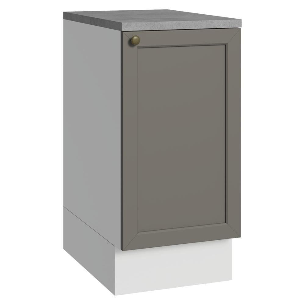 Balcão De Cozinha 40 Cm 1 Porta Branco/cinza Vik Madesa Branco/cinza