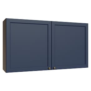 Armário Aéreo 120 Cm 2 Portas Rustic/azul Vik Madesa Rustic/azul