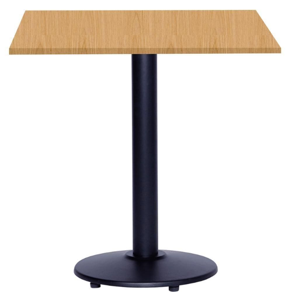 Mesa Zeta Ferro Preto 75 Cm (alt) Disco Redondo Tampo Mdp Quadrado 80 Cm (larg) X 2,50 Cm Alt Samba