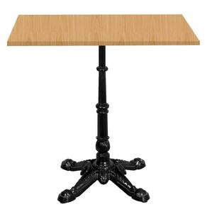 Base De Mesa Apus Em Ferro Preto 75 Cm (alt) Tampo Mdp Quadrado Samba 70cm (larg) X 2,5cm Alt
