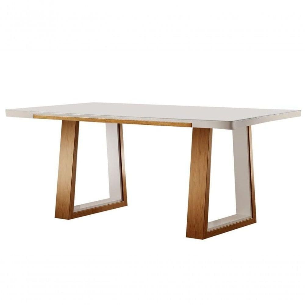 Mesa De Jantar Com Vidro - Real-1,80x1,0m - Requinte Salas