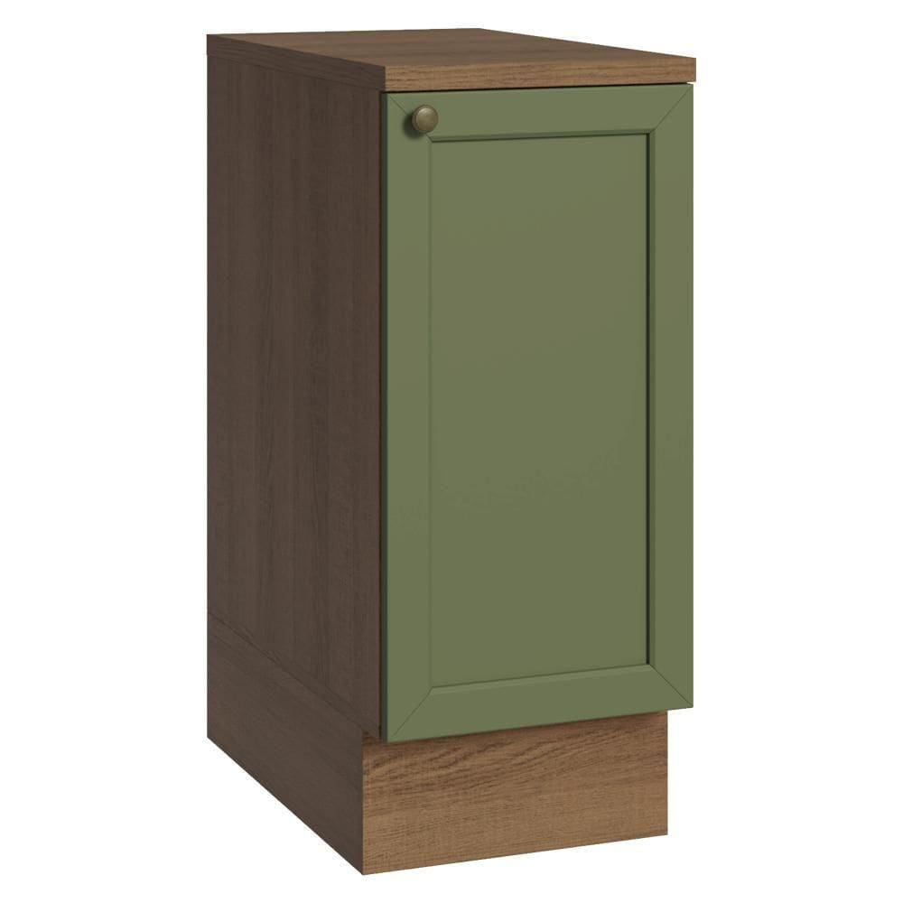 Balcão De Cozinha 35 Cm 1 Porta Rustic/verde Vik Madesa Rustic/verde