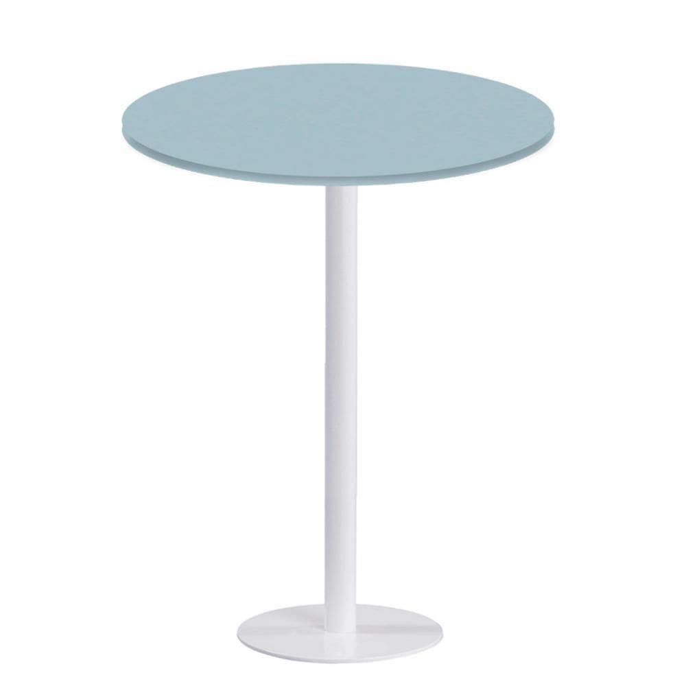 Mesa Pisa Beta Bistrô Fratini 107,50cm (a) Disco Redondo Branco Tampo Mdp Redondo Cinza 60cm (l)