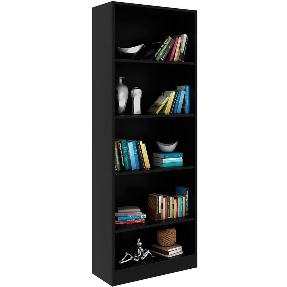 Estante Multiuso Gamer Livreiro Office 5 Prateleiras Preto