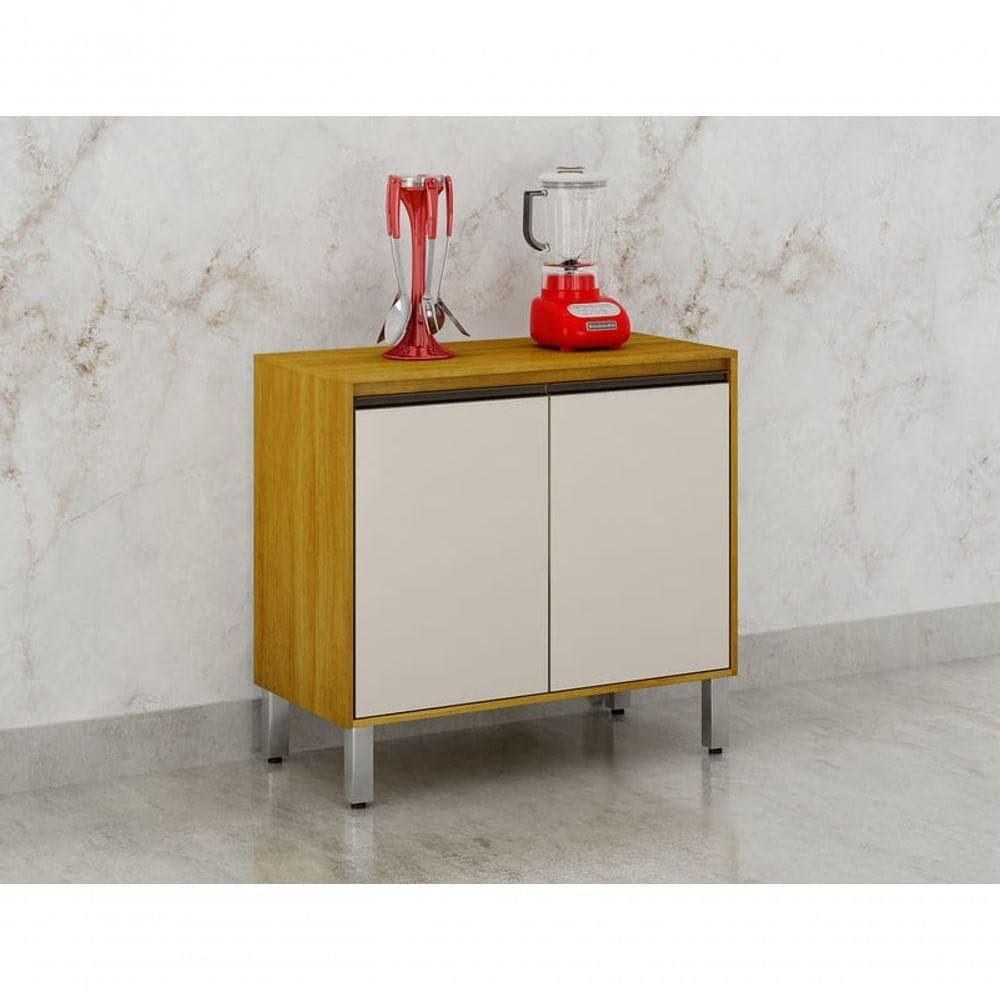 Balcão De Cozinha 2 Portas - Eduarda-cinamomo-off White - Chf Móveis