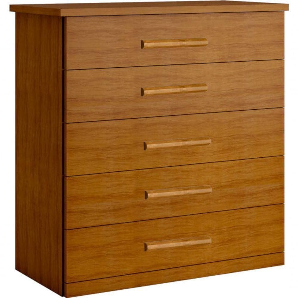 Cômoda Para Quarto 5 Gavetas Corrediças Telescópicas - Toronto-nature - Bianchi Móveis