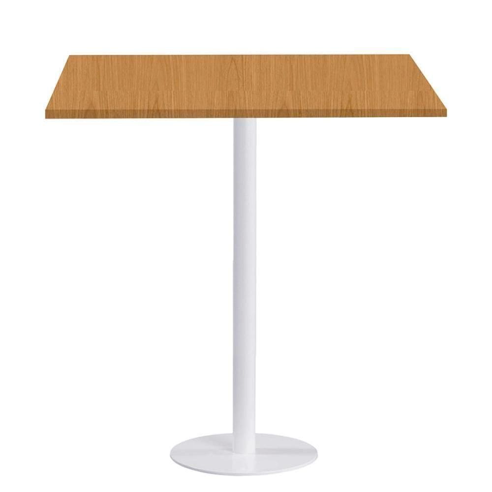 Mesa Pisa Beta Bistrô Fratini 107,50cm (a) Disco Redondo Branco Tampo Mdp Quadrado Samba 60cm (l)
