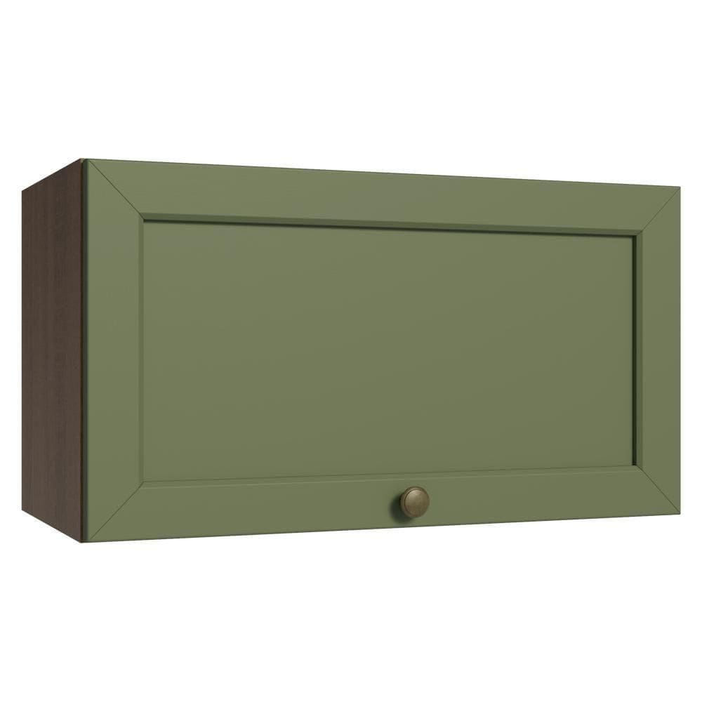 Armário Aéreo 60 Cm 1 Porta Basculante Rustic/verde Vik Madesa Rustic/verde