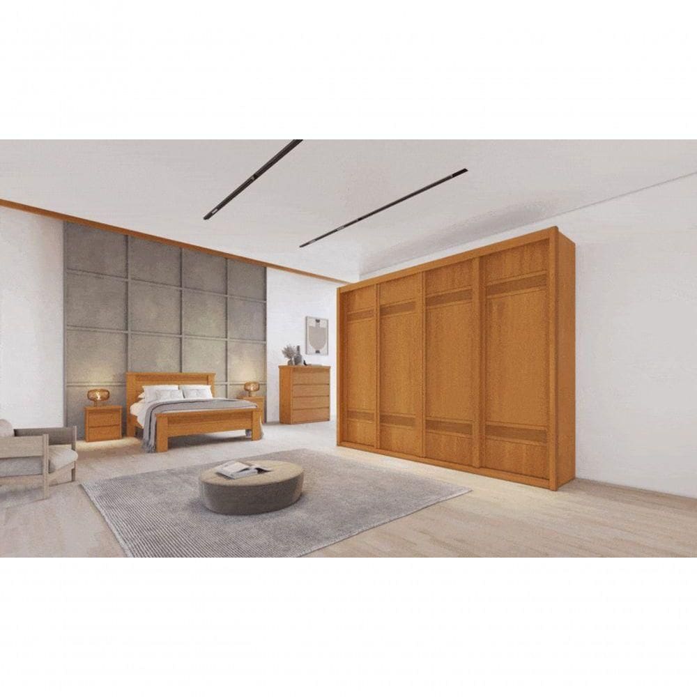 Guarda Roupa Casal 4 Portas 6 Gavetas - Palladio Ruby - Móves Bettio