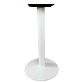 Base De Mesa Zeta Em Ferro Branco 72,50 Cm (altura) Com Disco Redondo