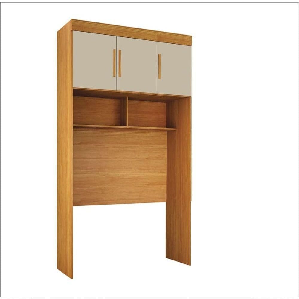 Modulado Aero Solteiro 3 Portas - Orion-cinamomo-off White - Leifer Móveis