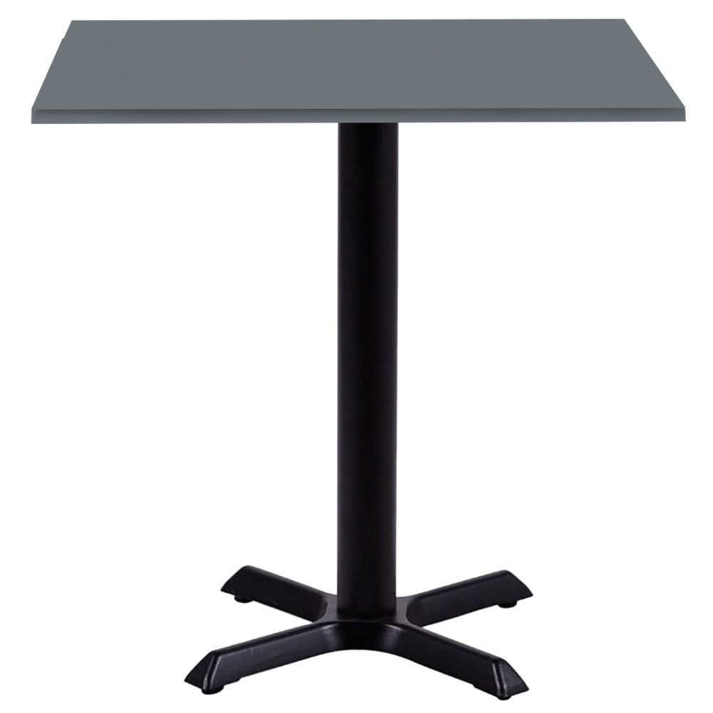 Mesa ô Ferro Preto 74 Cm (alt) Base Em X Tampo Mdp Quadrado 60 Cm (larg) X 2,50 Cm (alt) Grafito