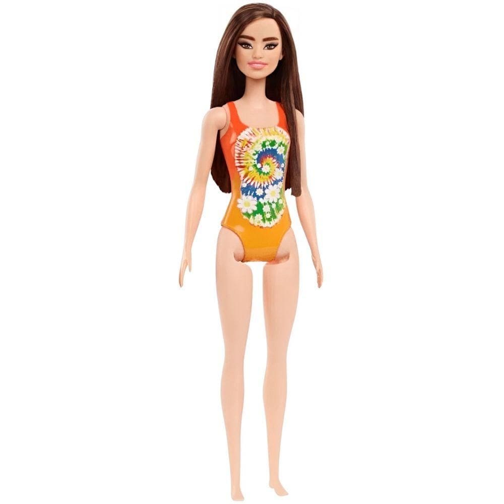 Barbie Praia Maiô Laranja HDC50 GHH38 Modelo 4 - Mattel