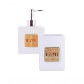 Jogo 2 Peças Para Banheiro Bath White Mimo Style Bh22254