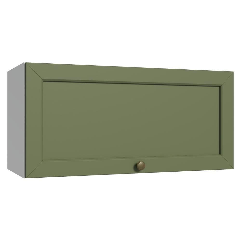 Armário Aéreo 70 Cm 1 Porta Basculante Branco/verde Vik Madesa Branco/verde