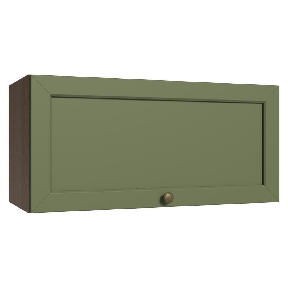 Armário Aéreo 70 Cm 1 Porta Basculante Rustic/verde Vik Madesa Rustic/verde