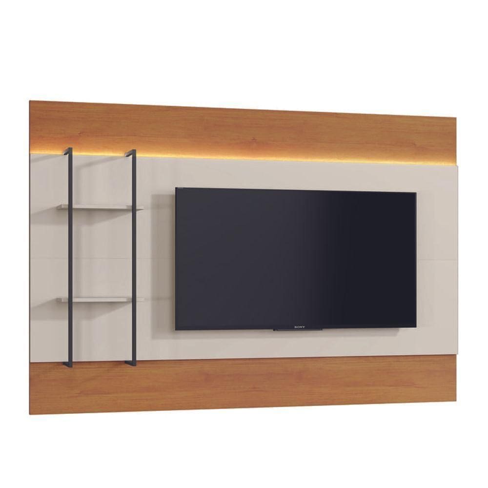Painel Moderno Para Com Led - Ravena--off White - Mavau Móveis