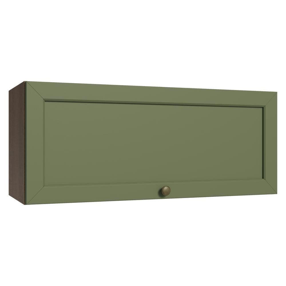 Armário Aéreo 80 Cm 1 Porta Basculante Rustic/verde Vik Madesa Rustic/verde