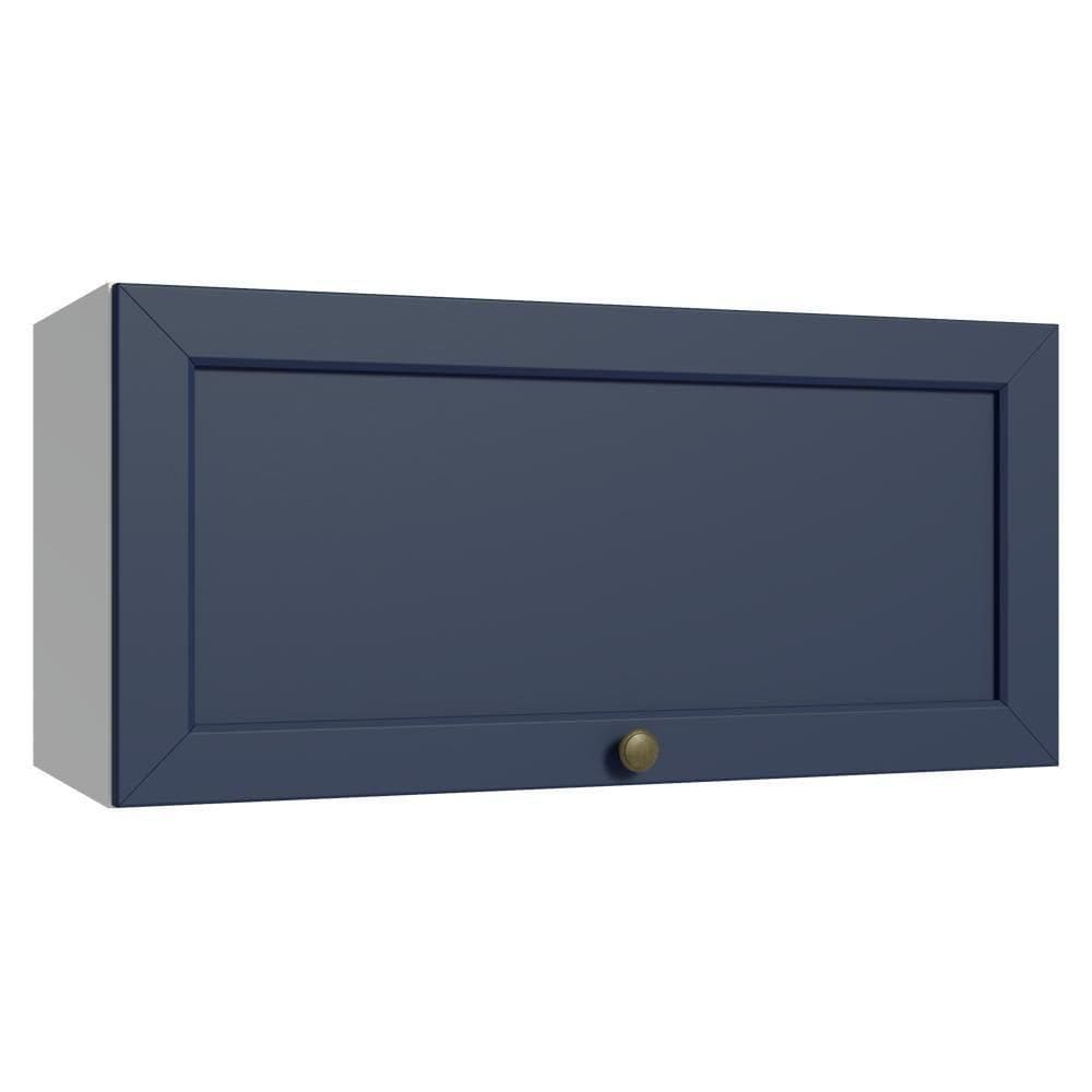 Armário Aéreo 70 Cm 1 Porta Basculante Branco/azul Vik Madesa Branco/azul