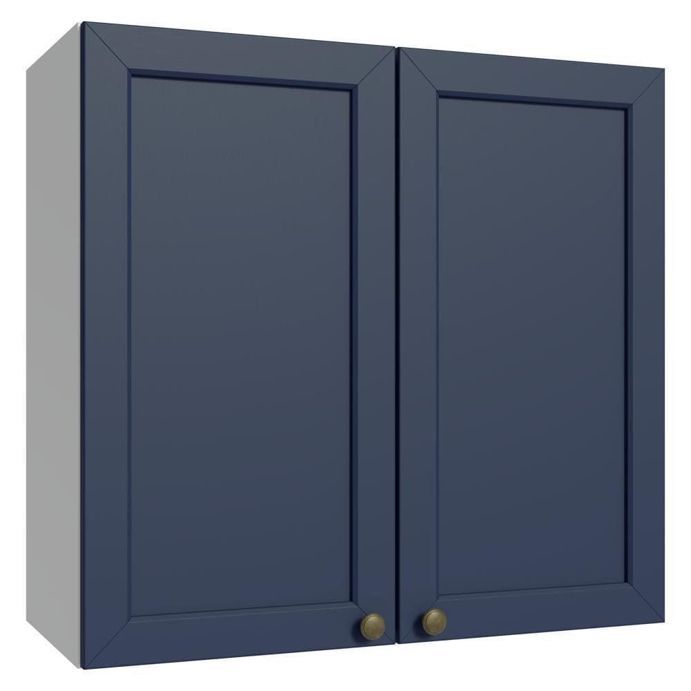 Armário Aéreo 70 Cm 2 Portas Branco/azul Vik Madesa Branco/azul