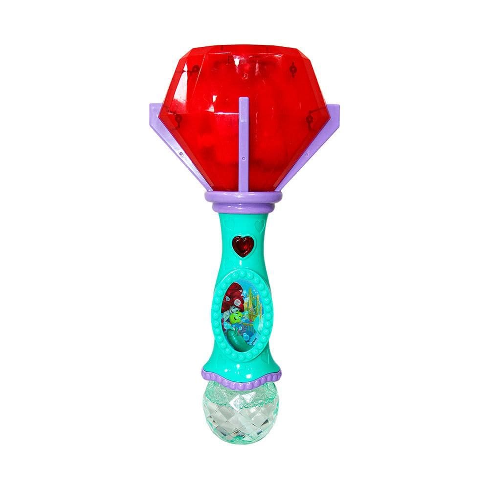 Varinha Mágica Ariel Com Luz e Lança Bolhas Infantil Toyng
