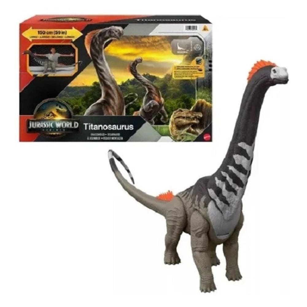 Jurassic World Rebirth – Titanosaurus Colossal Articulado 150 Cm X 84 Cm - Mattel