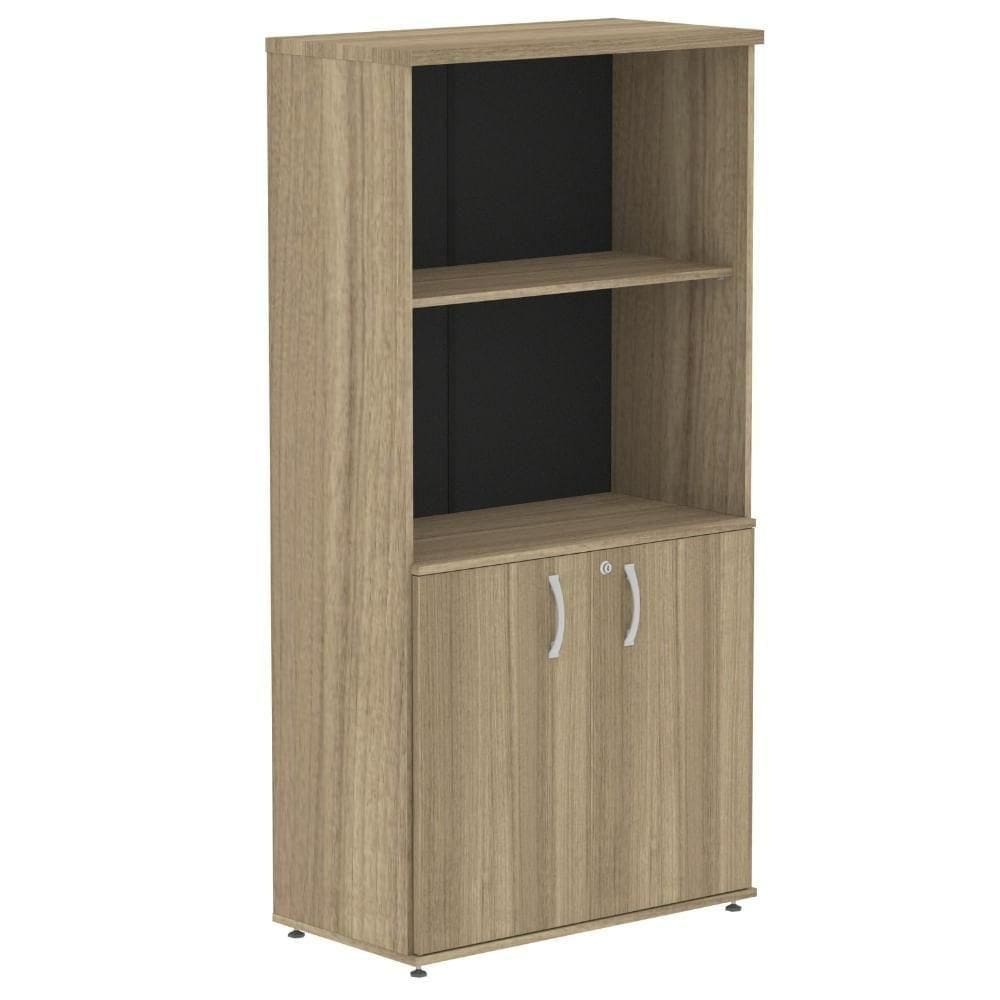 Armário Misto P25 Pandin 80 Cm (largura) Em Mdp Cor Noce Naturalle Com 2 Portas E 3 Prateleiras