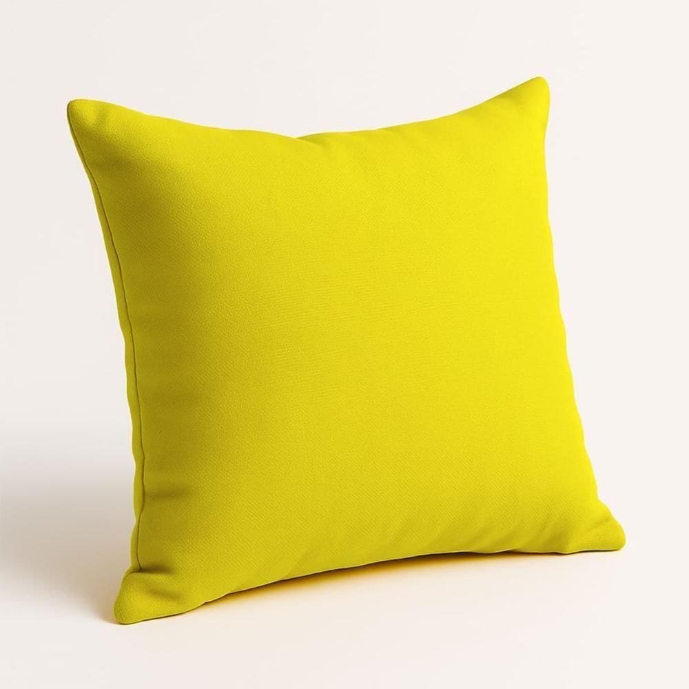 Almofada 42cm Decorativa Suede Fofinha Para Sofá E Cadeira Amarelo