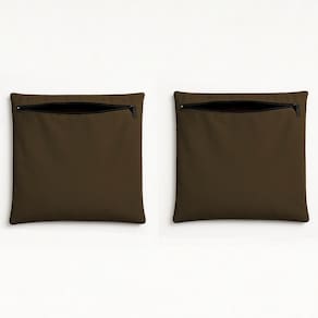 Kit 2 Capa De Almofada 42cm Decorativa Suede Sofá Poltrona Marrom