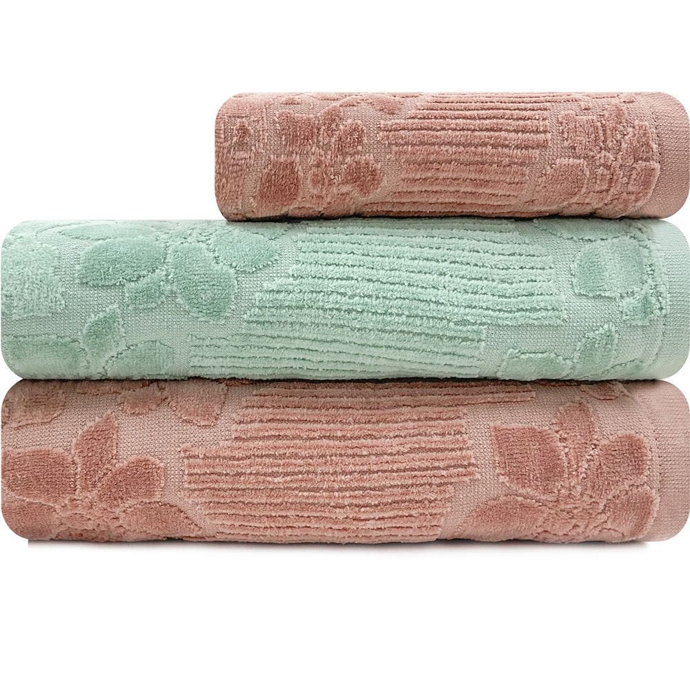 Jogo de Toalha Buddemeyer Lollipop 100% Algodão Aveludada 3 peças Banho e Rosto