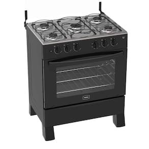 Fogão 5 Bocas Preto Hera Plus com Forno 94 L Acendimento Automático Realce
