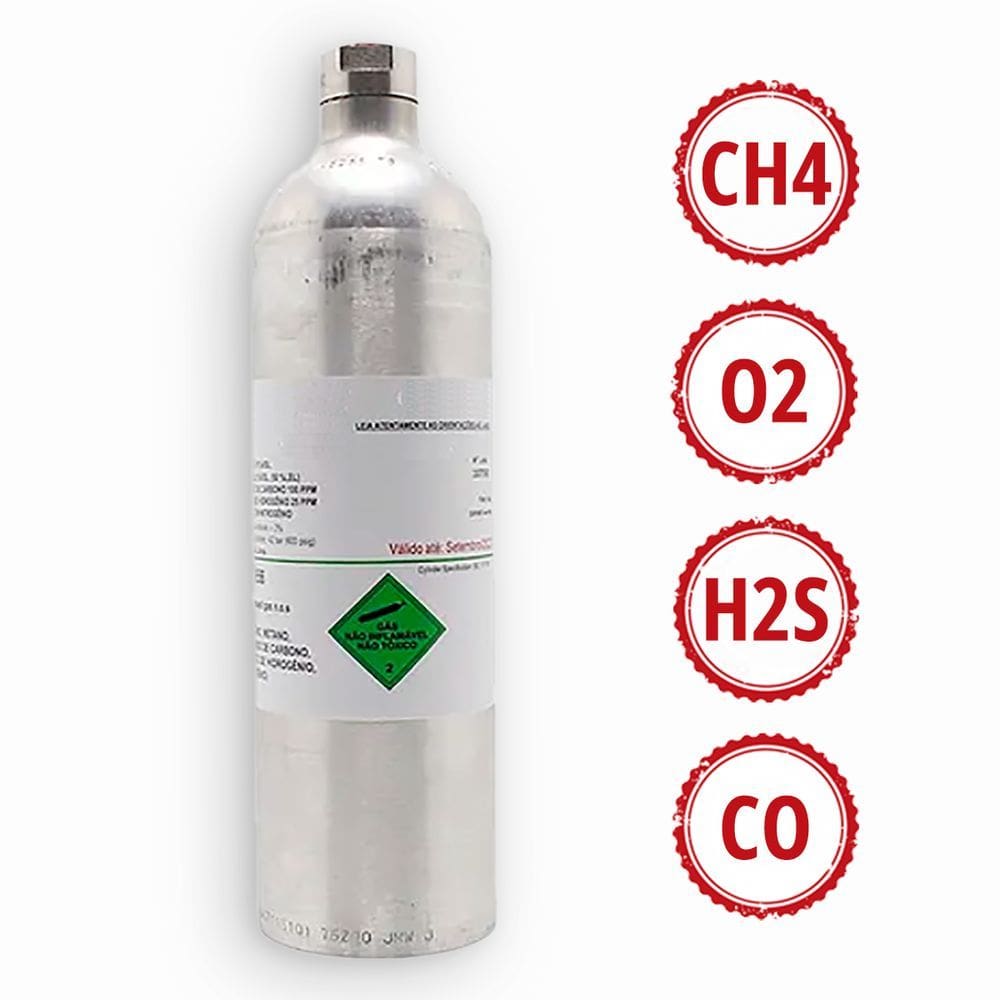 Cilindro 4 Gases para Calibração em Detectores 34L - Instrucorp IC-1004A