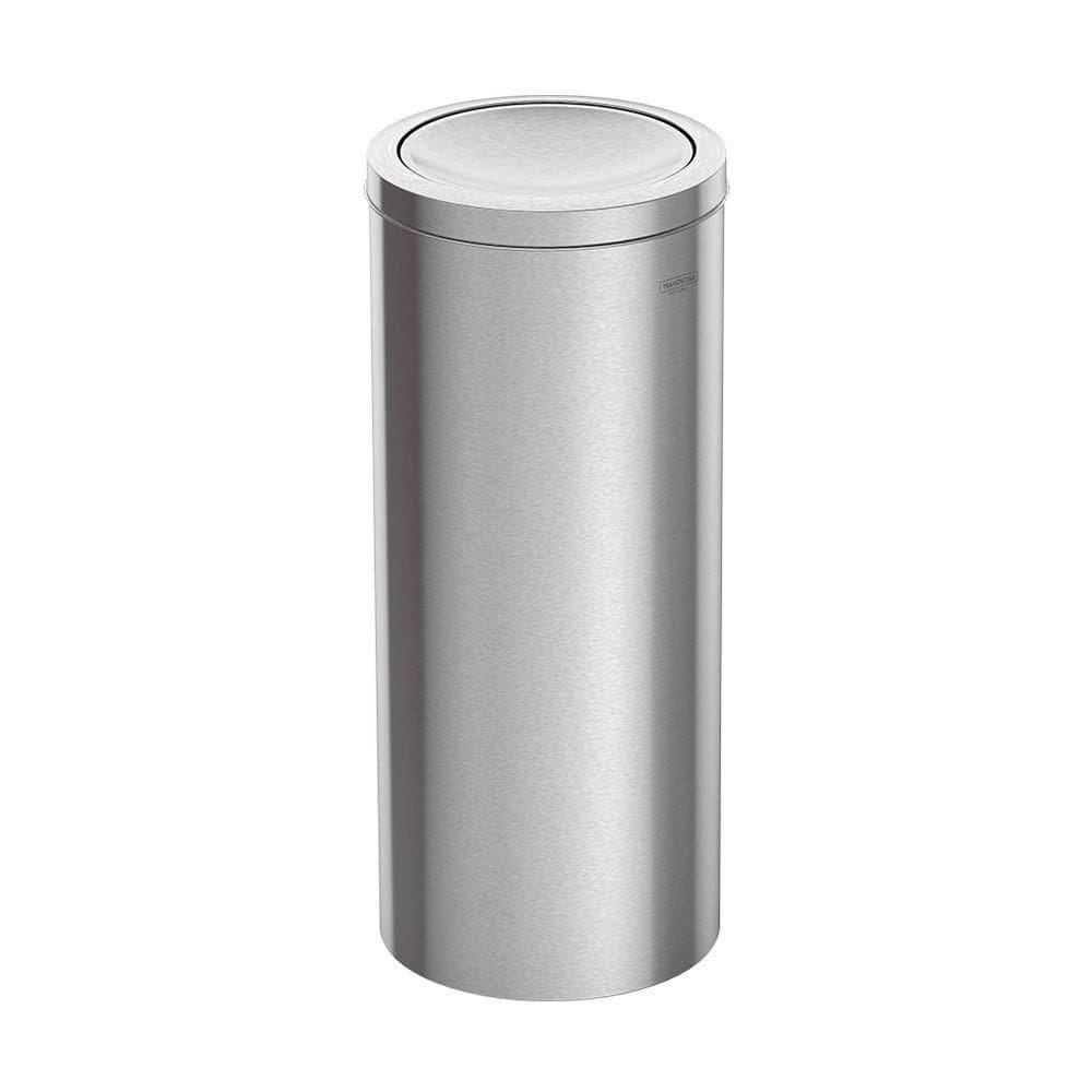 Lixeira Tramontina Swing Basculante 30l Redonda Inox Acetinado Unica