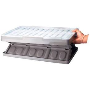 Caixa Organizadora Média Dobrável Cinza 9703 Plastil