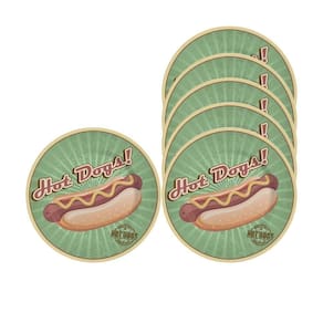 Kit 6 Pratos Retro Burguer Hot Dog Collection Alleanza