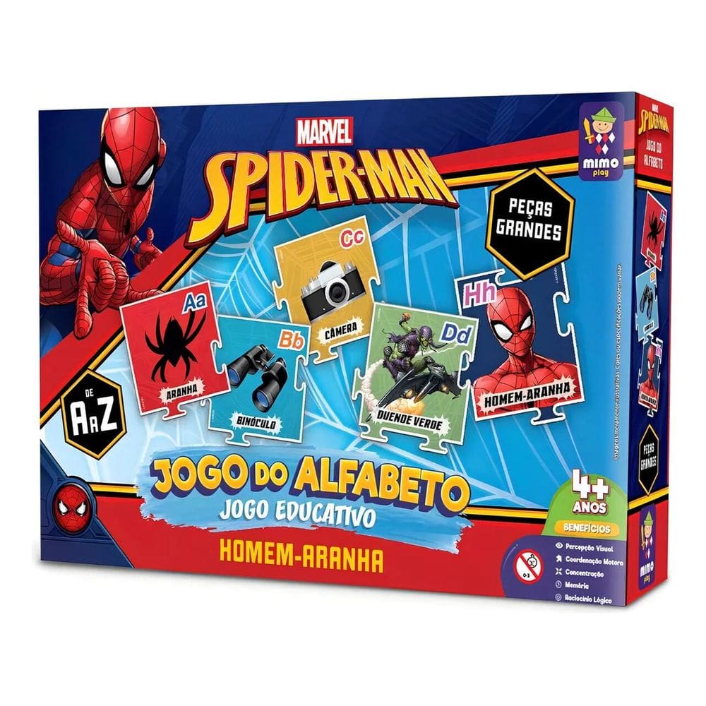 Jogo Do Alfabeto Homem Aranha Educativo Mimo - 1998
